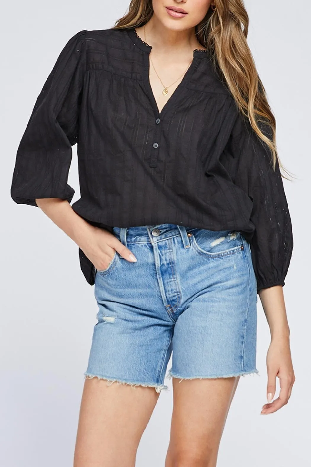 Textured Jacquard Blouse