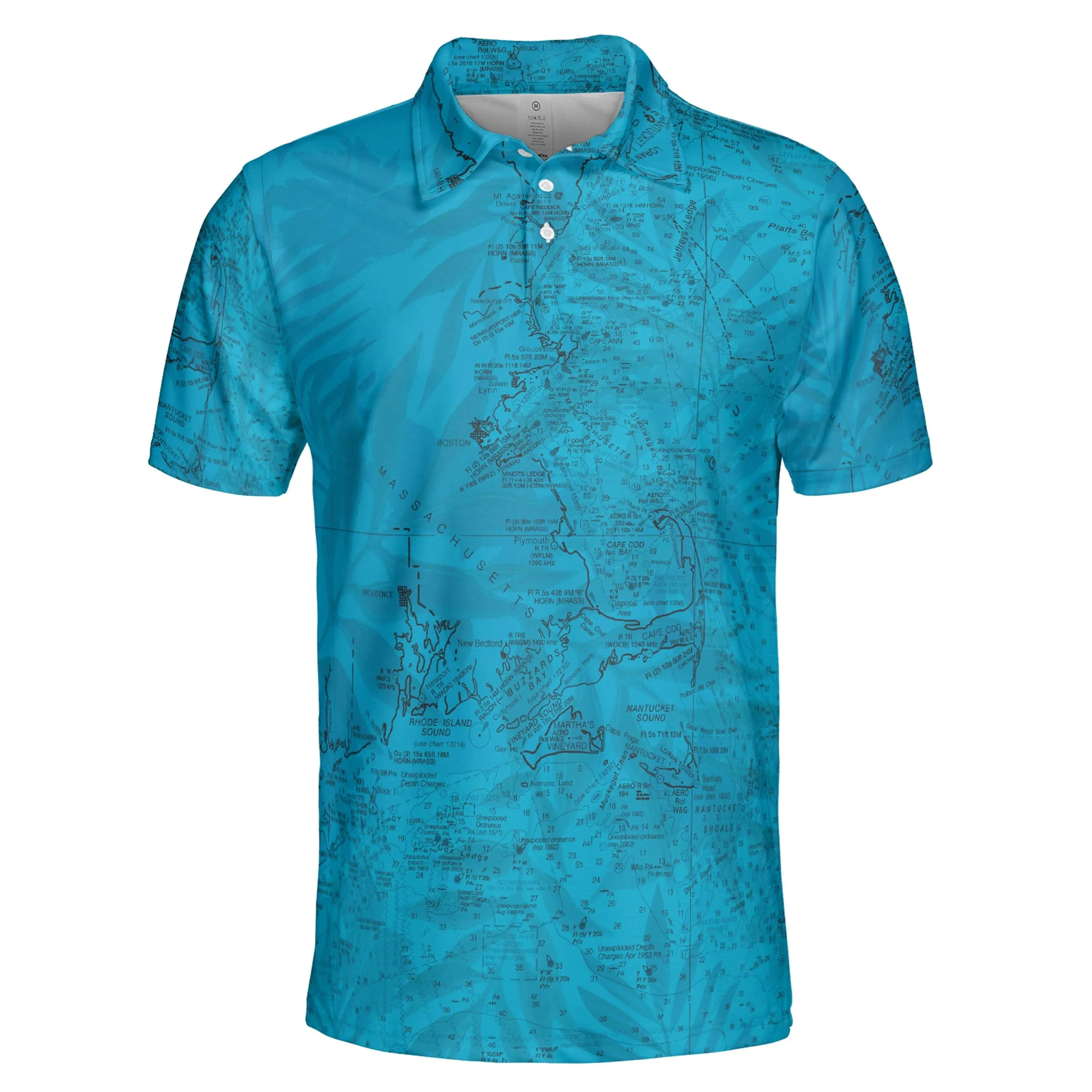 The Massachusetts Coastline Tropical Polo Shirt