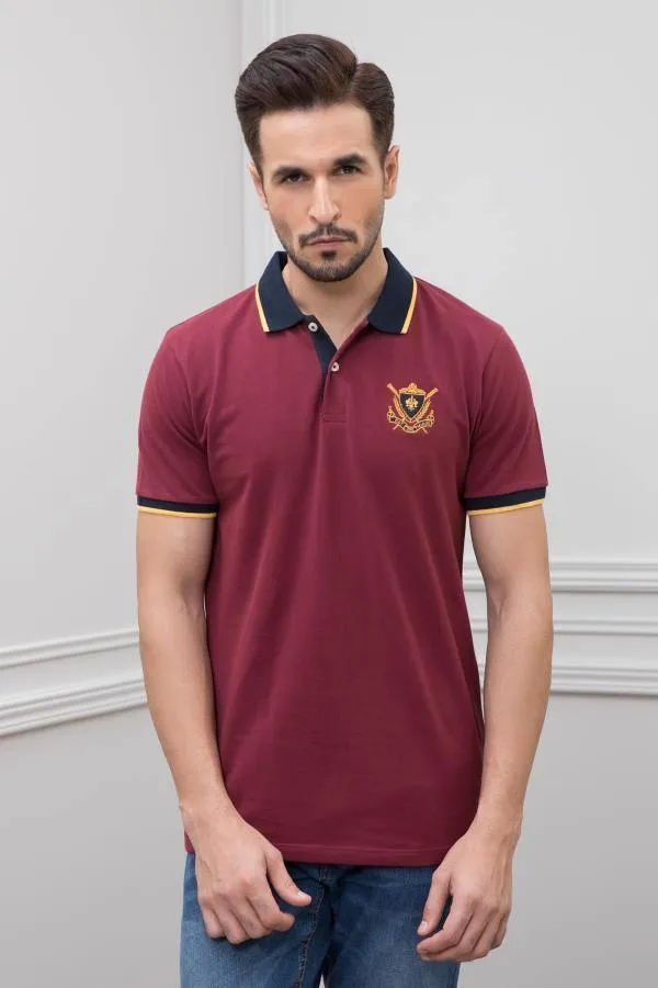 TIPPING POLO SHIRT MAROON