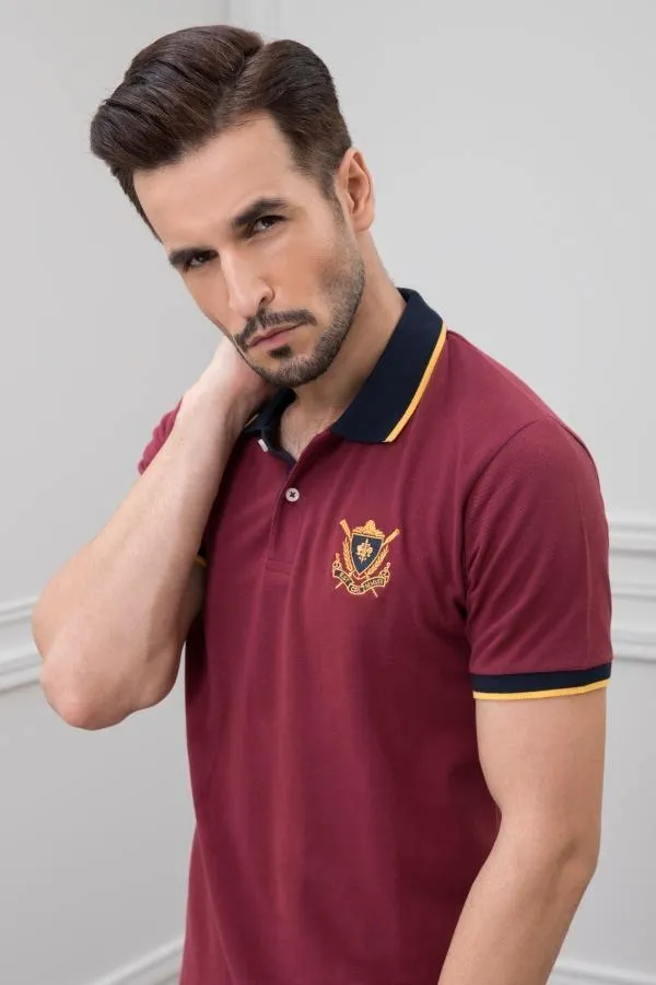 TIPPING POLO SHIRT MAROON