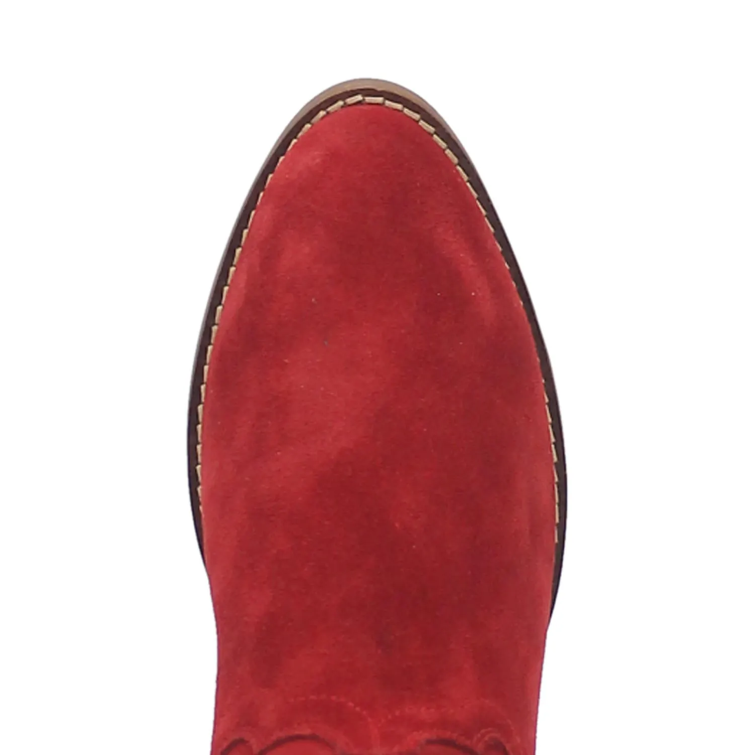 Tumbleweed Candy Apple Red Suede V Cut Front Ankle Booties (DS)