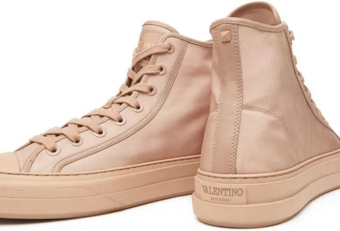 Valentino Garavani high-top lace-up sneakers Neutrals