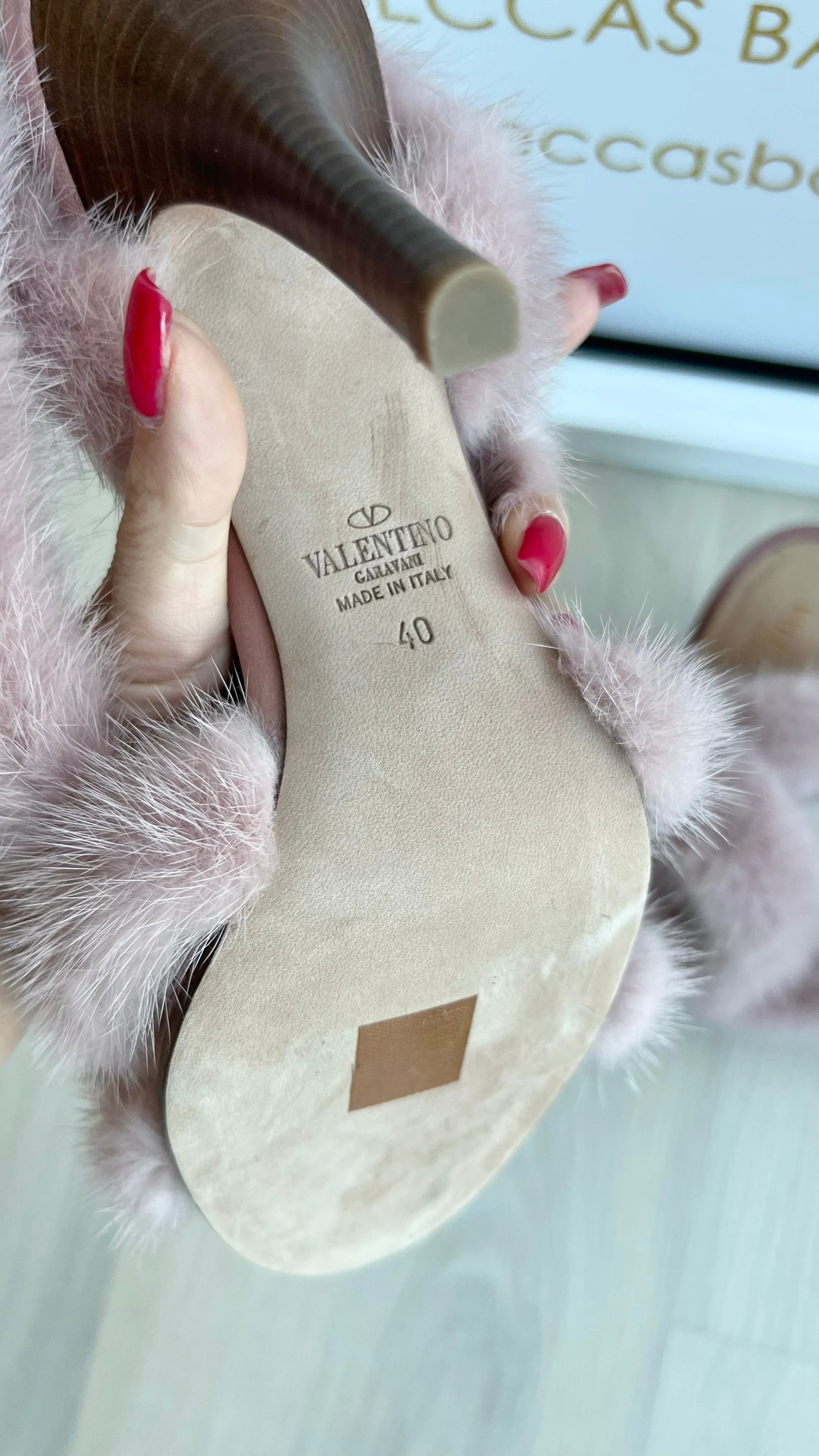 Valentino Mink Fur Heels