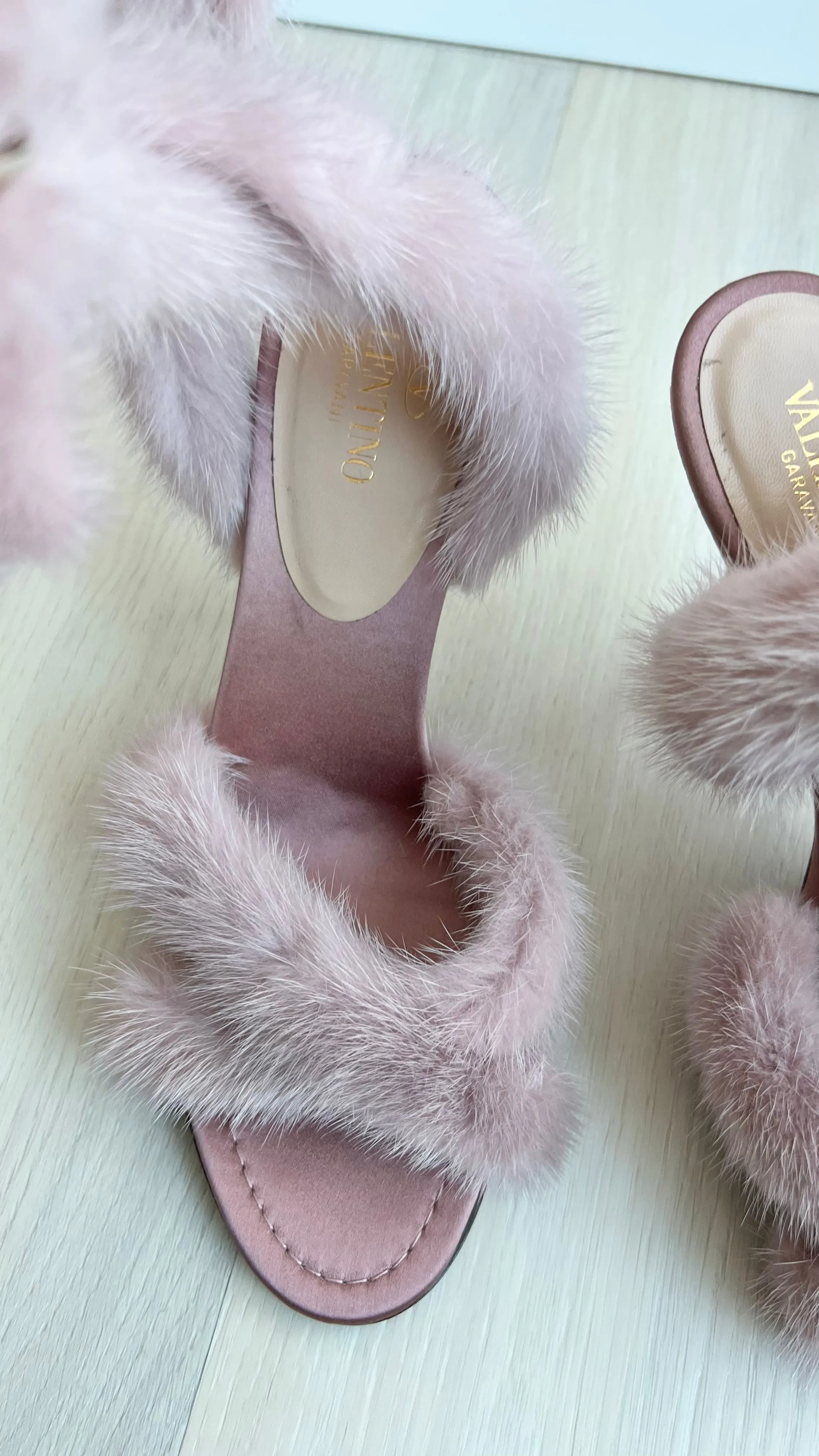 Valentino Mink Fur Heels