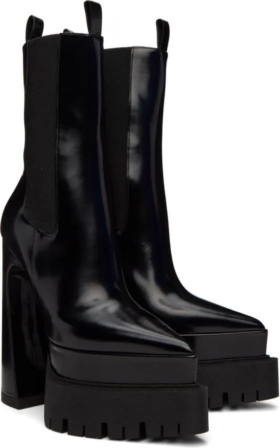 Versace Black Aevitas Pointy Boots