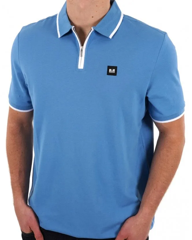 Weekend Offender Zip Polo Shirt Coastal