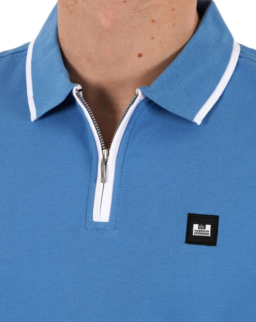 Weekend Offender Zip Polo Shirt Coastal