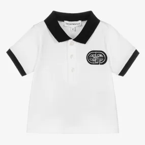 White Cotton Logo Polo Shirt