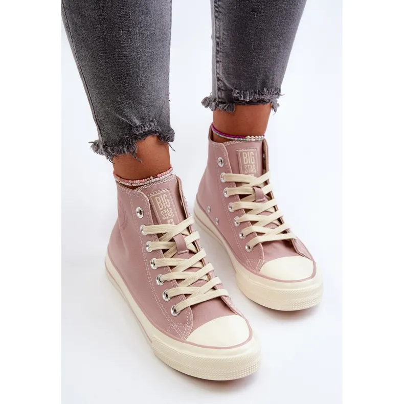 Women's High Sneakers Big Star NN274277 Pink