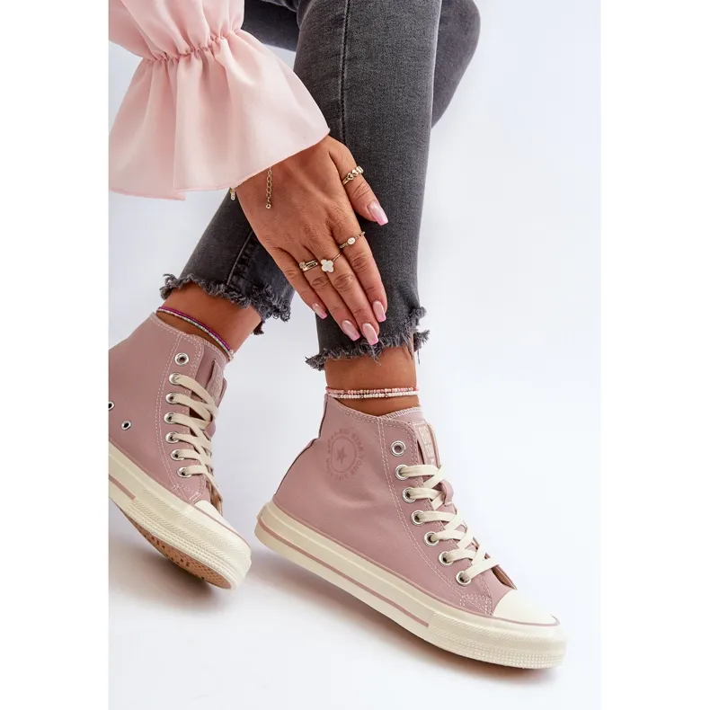 Women's High Sneakers Big Star NN274277 Pink