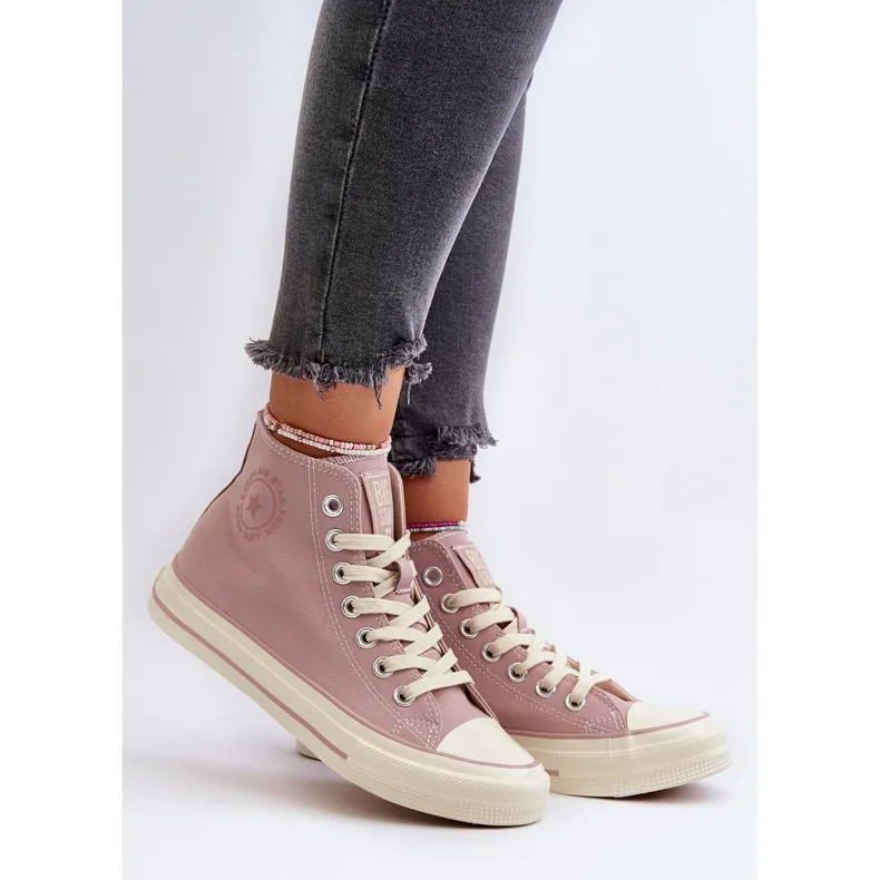 Women's High Sneakers Big Star NN274277 Pink